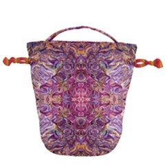 Indian Summer Patterns Drawstring Bucket Bag by kaleidomarblingart