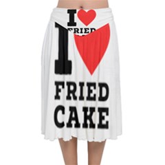 I Love Fried Cake  Velvet Flared Midi Skirt by ilovewhateva