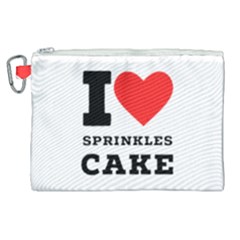 I Love Sprinkles Cake Canvas Cosmetic Bag (xl) by ilovewhateva