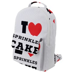 I Love Sprinkles Cake Flap Pocket Backpack (small) by ilovewhateva
