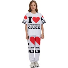 I Love Sprinkles Cake Kids  Tee And Pants Sports Set by ilovewhateva