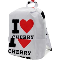 I Love Cherry Cake Zip Up Backpack by ilovewhateva