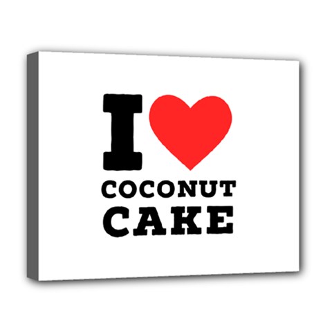 I Love Coconut Cake Deluxe Canvas 20  X 16  (stretched) by ilovewhateva