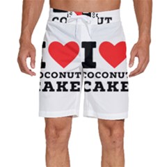 I Love Coconut Cake Men s Beach Shorts