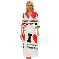 I Love Buttercream Frosting Midsummer Wrap Dress by ilovewhateva