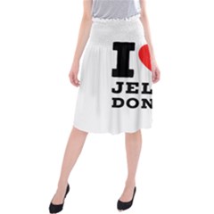 I Love Jelly Donut Midi Beach Skirt by ilovewhateva