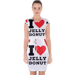 I Love Jelly Donut Capsleeve Drawstring Dress  by ilovewhateva