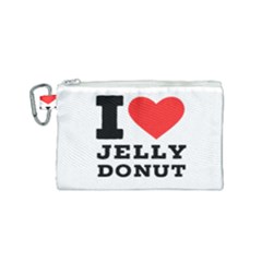 I Love Jelly Donut Canvas Cosmetic Bag (small) by ilovewhateva