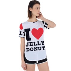 I Love Jelly Donut Perpetual Short Sleeve T-shirt by ilovewhateva