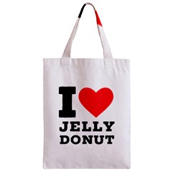 I Love Jelly Donut Zipper Classic Tote Bag by ilovewhateva