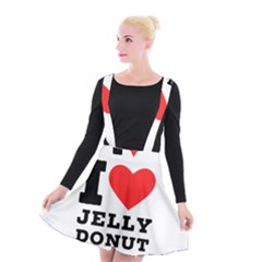 I Love Jelly Donut Suspender Skater Skirt by ilovewhateva