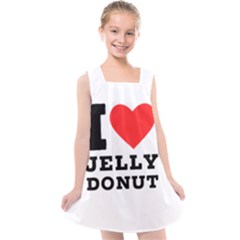 I Love Jelly Donut Kids  Cross Back Dress by ilovewhateva