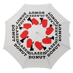 I Love Glazed Donut Straight Umbrellas by ilovewhateva