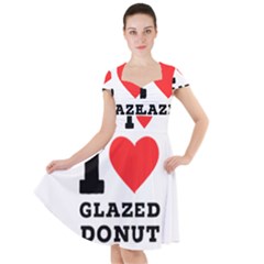 I Love Glazed Donut Cap Sleeve Midi Dress by ilovewhateva