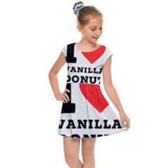 I Love Vanilla Donut Kids  Cap Sleeve Dress by ilovewhateva