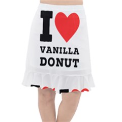 I Love Vanilla Donut Fishtail Chiffon Skirt by ilovewhateva