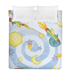 Science Fiction Outer Space Duvet Cover Double Side (full/ Double Size) by Ndabl3x