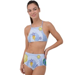 Science Fiction Outer Space High Waist Tankini Set by Ndabl3x