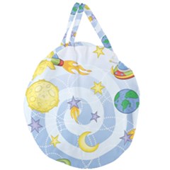 Science Fiction Outer Space Giant Round Zipper Tote by Ndabl3x