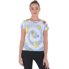 Science Fiction Outer Space Short Sleeve Sports Top  by Ndabl3x
