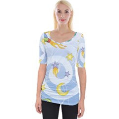 Science Fiction Outer Space Wide Neckline Tee