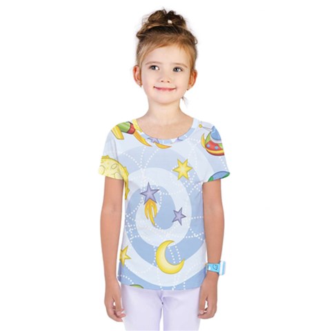 Science Fiction Outer Space Kids  One Piece Tee by Ndabl3x