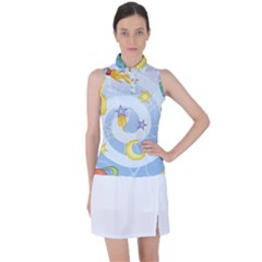 Science Fiction Outer Space Women s Sleeveless Polo Tee by Ndabl3x