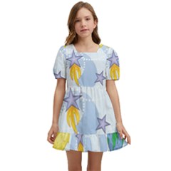 Science Fiction Outer Space Kids  Short Sleeve Dolly Dress