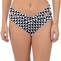 Optical Illusion Black Double Strap Halter Bikini Bottoms