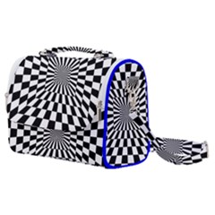 Optical Illusion Chessboard Tunnel Satchel Shoulder Bag