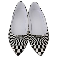 Optical Illusion Chessboard Tunnel Women s Low Heels by Ndabl3x