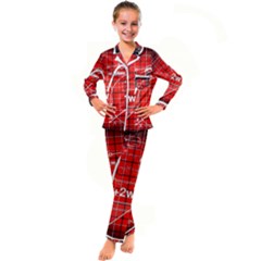 Geometry Mathematics Cube Kids  Satin Long Sleeve Pajamas Set by Ndabl3x