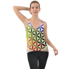 Mandala Rainbow Colorful Chiffon Cami by Ndabl3x