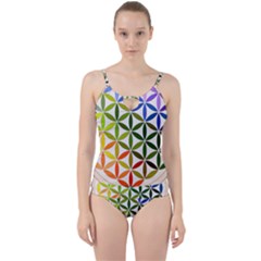 Mandala Rainbow Colorful Cut Out Top Tankini Set by Ndabl3x