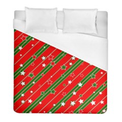 Christmas Paper Star Texture Duvet Cover (full/ Double Size) by Ndabl3x