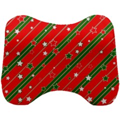 Christmas Paper Star Texture Head Support Cushion by Ndabl3x