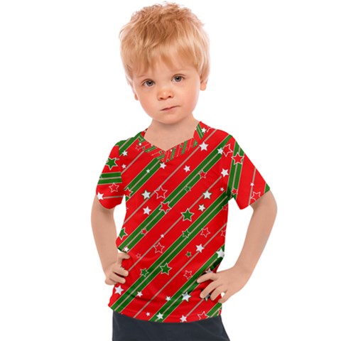 Christmas Paper Star Texture Kids  Sports Tee by Ndabl3x