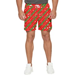 Christmas Paper Star Texture Men s Runner Shorts by Ndabl3x