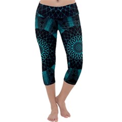 Ornament District Turquoise Capri Yoga Leggings