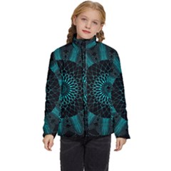 Ornament District Turquoise Kids  Puffer Bubble Jacket Coat by Ndabl3x