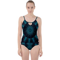 Ornament District Turquoise Cut Out Top Tankini Set by Ndabl3x