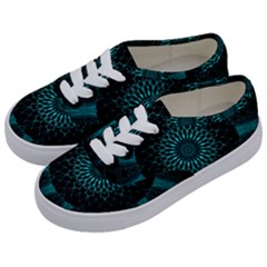 Ornament District Turquoise Kids  Classic Low Top Sneakers by Ndabl3x