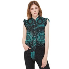 Ornament District Turquoise Frill Detail Shirt by Ndabl3x