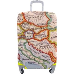 Map Europe Globe Countries States Luggage Cover (large) by Ndabl3x