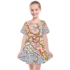 Map Europe Globe Countries States Kids  Smock Dress by Ndabl3x