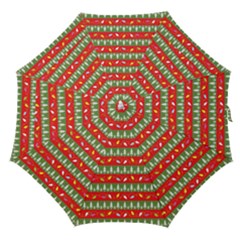 Christmas Papers Red And Green Straight Umbrellas by Ndabl3x