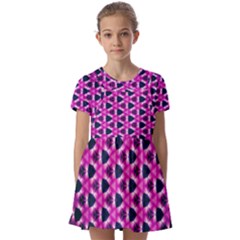 Digital Art Artwork Abstract Kids  Short Sleeve Pinafore Style Dress by Ndabl3x