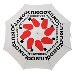 I Love Strawberry Donut Straight Umbrellas by ilovewhateva