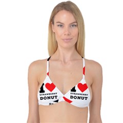 I Love Strawberry Donut Reversible Tri Bikini Top by ilovewhateva