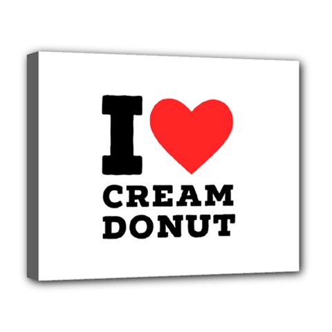 I Love Cream Donut  Deluxe Canvas 20  X 16  (stretched) by ilovewhateva